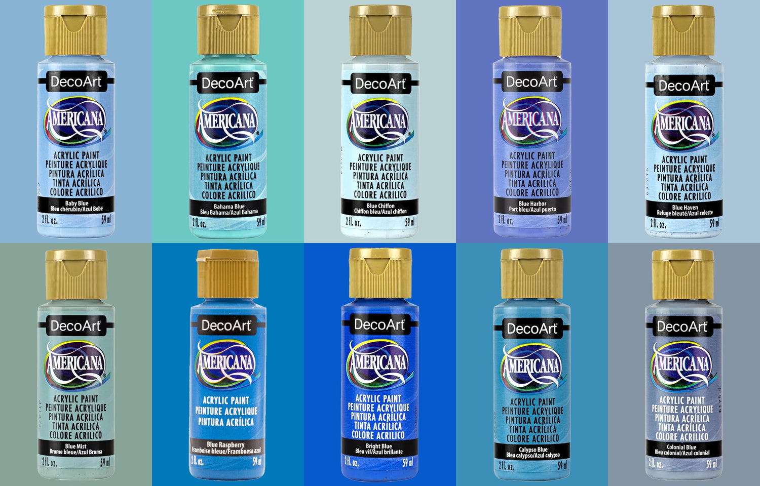 DecoArt Americana Acrylics 59ml - Blues