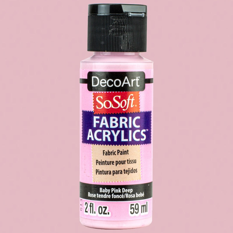 Baby Pink Deep DSS57 - DecoArt SoSoft Fabric Paint 59ml