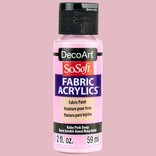 Baby Pink Deep DSS57 - DecoArt SoSoft Fabric Paint 59ml