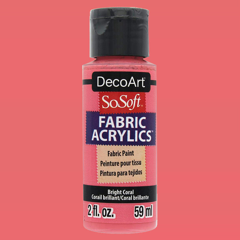 Bright-Coral-DSS110-DecoArt-SoSoft-Fabric-Paint