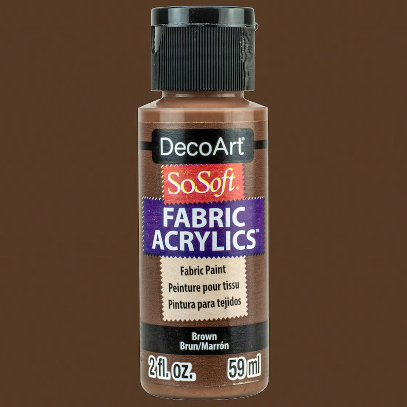 Brown-DSS102-DecoArt-SoSoft-Fabric-Paint