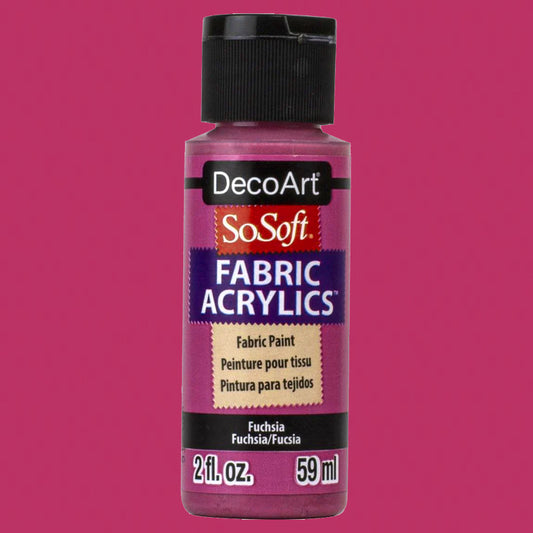 Fuchsia-DSS52-DecoArt-SoSoft-Fabric-Paint