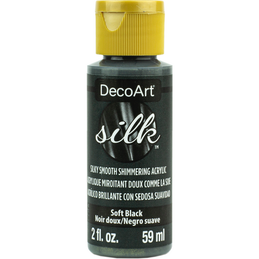 Soft Black DSK14 - DecoArt Silk Acrylic Paint 59ml