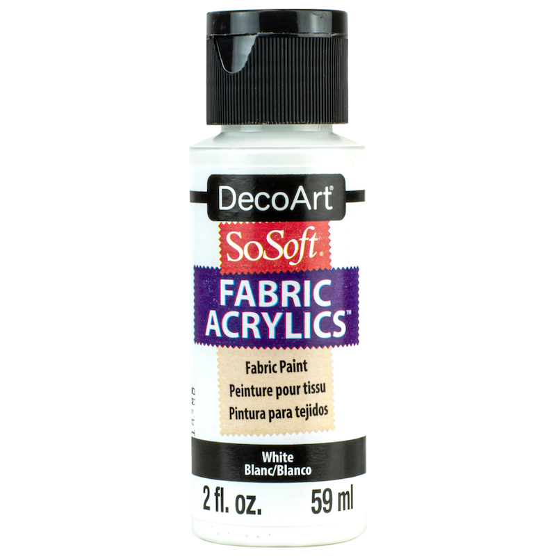 White DSS01 - DecoArt SoSoft Fabric Paint 59ml