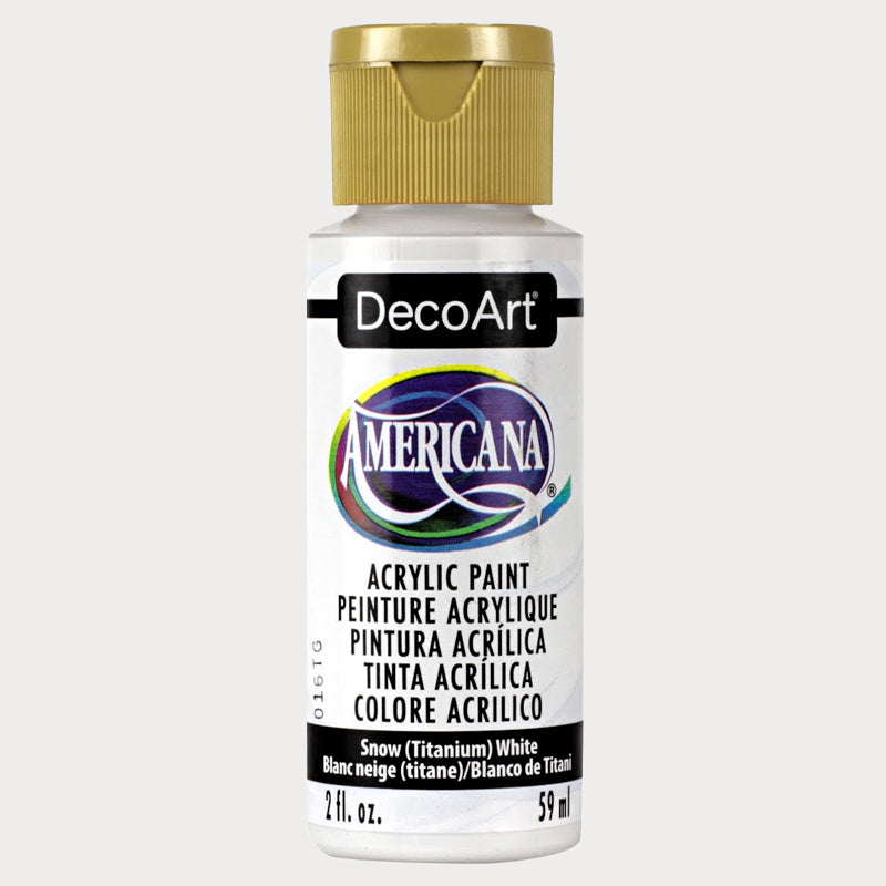 Snow (Titanium) White DA01 - DecoArt Americana Acrylics 59ml