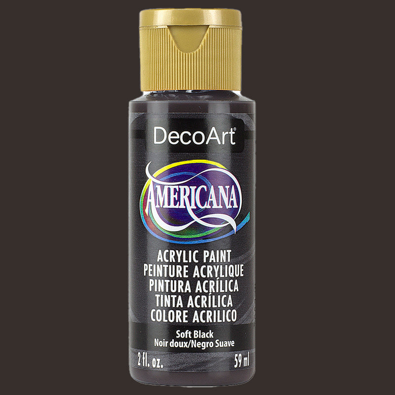 Soft Black DA155 - DecoArt Americana Acrylics 59ml